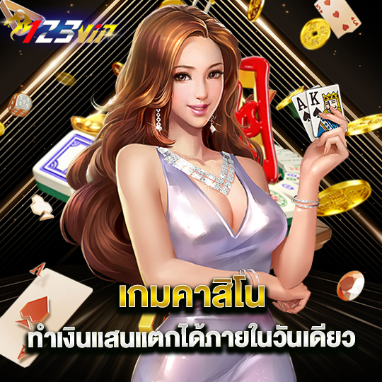 123vip เกมคาสิโน ทำเงินแสนแตกได้ภายในวันเดียว